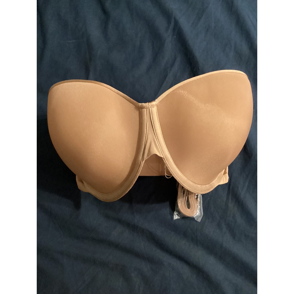 Skims Weightless Strapless‎ Bra Sienna Nude Underwire 32DDDD BA-BAN-0222